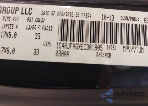 2014 Jeep Grand Cherokee Laredo from USA, damaged, VIN 1C4RJFAGXEC301805